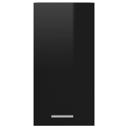 vidaXL Hanging Cabinet High Gloss Black 29.5x31x60 cm Chipboard