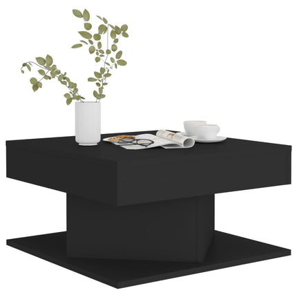 vidaXL Coffee Table Black 57x57x30 cm Chipboard