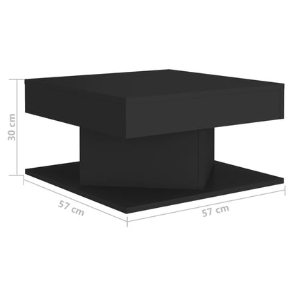 vidaXL Coffee Table Black 57x57x30 cm Chipboard