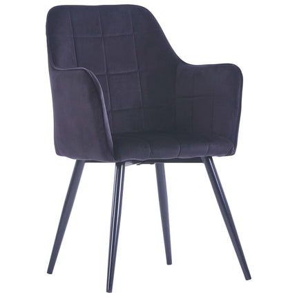 vidaXL Dining Chairs 6 pcs Black Velvet