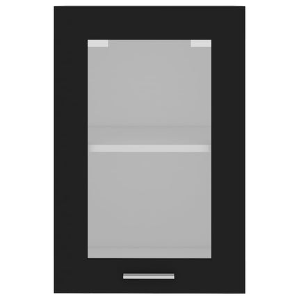 vidaXL Hanging Glass Cabinet Black 40x31x60 cm Chipboard