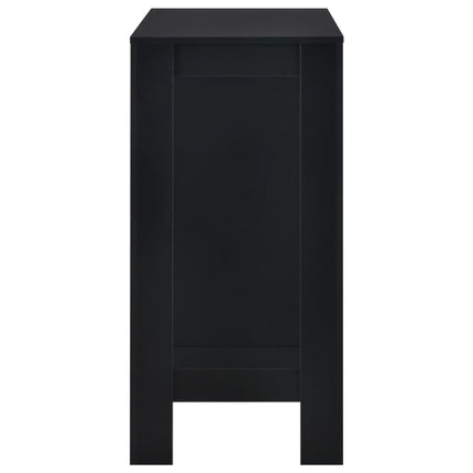 Bar Table with Shelf Black 110x50x103 cm