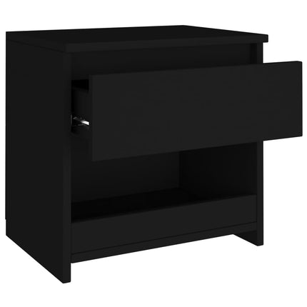 vidaXL Bedside Cabinets 2 pcs Black 40x30x39 cm Chipboard