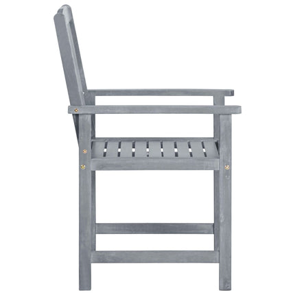 vidaXL Garden Chairs 8 pcs Solid Acacia Wood Grey