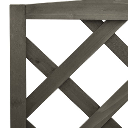 Plant Stand with Trellis Grey 70x42x120 cm Solid Firwood