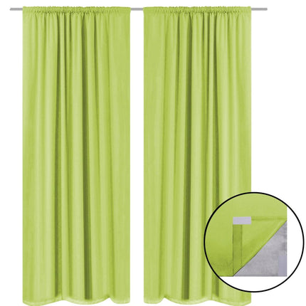 vidaXL Blackout Curtains 2 pcs Double Layer 140x245 cm Green