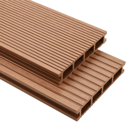 WPC Decking Boards with Accessories 40 m² 2.2 m Brown