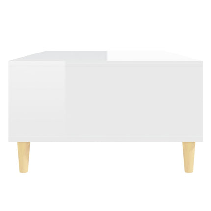 vidaXL Coffee Table High Gloss White 103.5x60x35 cm Chipboard