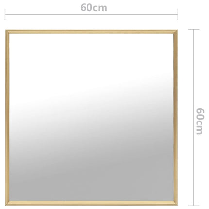 vidaXL Mirror Gold 60x60 cm