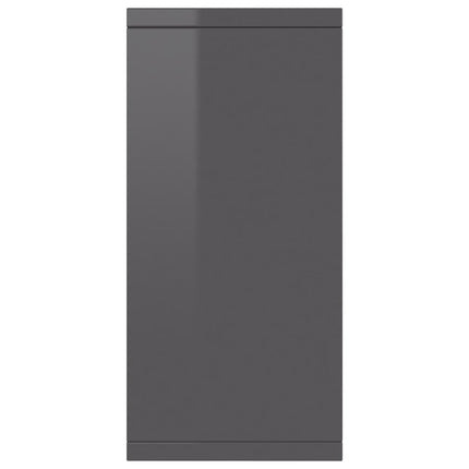 vidaXL Sideboard High Gloss Grey 88x30x65 cm Chipboard
