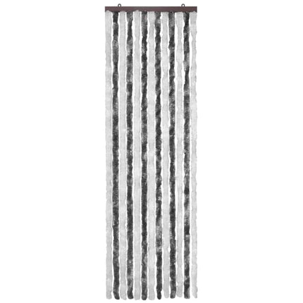 vidaXL Insect Curtain Grey and White 56x185 cm Chenille