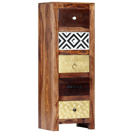 vidaXL Side Cabinet 40x30x110 cm Solid Sheesham Wood