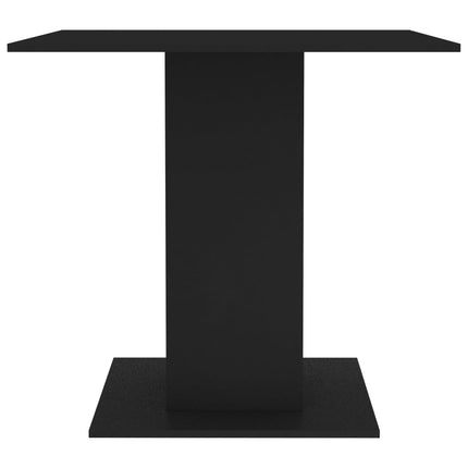 vidaXL Dining Table Black 80x80x75 cm Chipboard