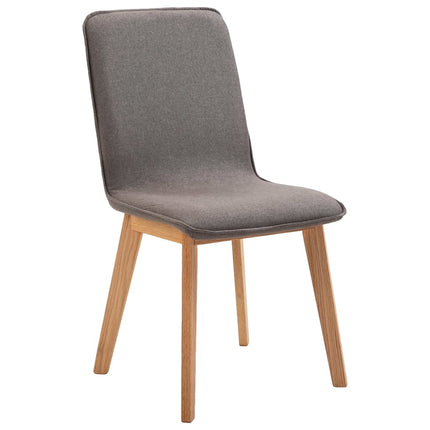 vidaXL Dining Chairs 2 pcs Taupe Fabric