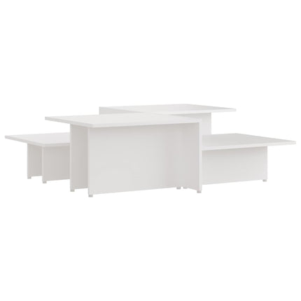 vidaXL Coffee Tables 2 pcs White 111.5x50x33 cm Engineered Wood
