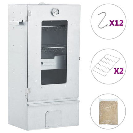 BBQ Oven Smoker with 1kg Wood Chips 44.5x29x83 cm