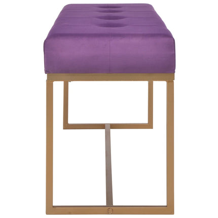 vidaXL Bench 120 cm Purple Velvet