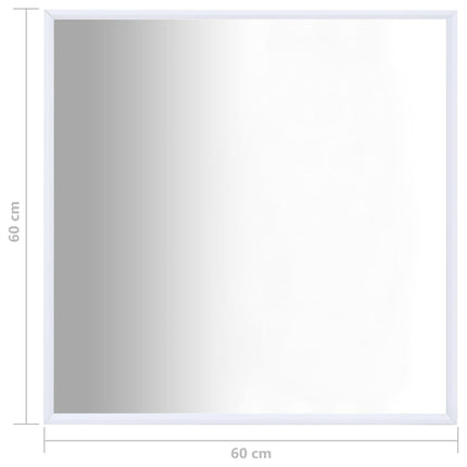vidaXL Mirror White 60x60 cm