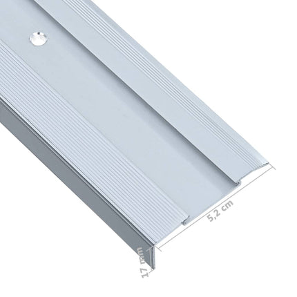 vidaXL L-shape Stair Nosings 15 pcs Aluminium 90 cm Silver