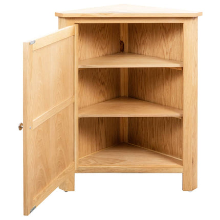 vidaXL Corner Cabinet 59x36x80 cm Solid Oak Wood