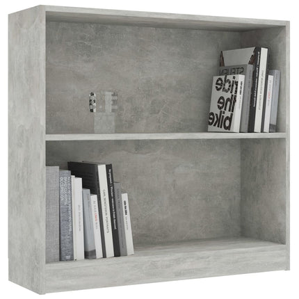 Bookshelf Concrete Grey 80x24x75 cm Engineered Wood