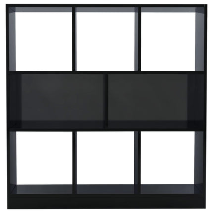 Book Cabinet High Gloss Black 97.5x29.5x100 cm Engineered Wood