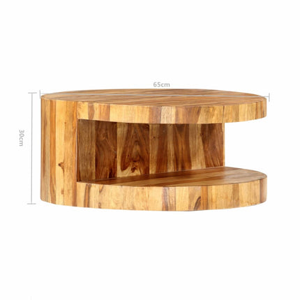 vidaXL Round Coffee Table 65x30 cm Solid Sheesham Wood