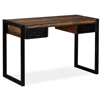 vidaXL Desk with 2 Drawers Solid Reclaimed Wood 120x50x76 cm