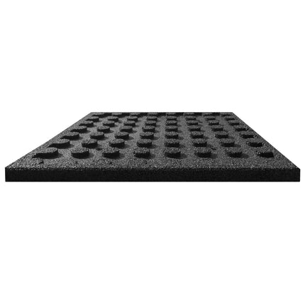 vidaXL Fall Protection Tiles 18 pcs Rubber 50x50x3 cm Black