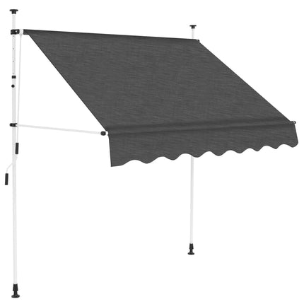vidaXL Manual Retractable Awning 200 cm Anthracite