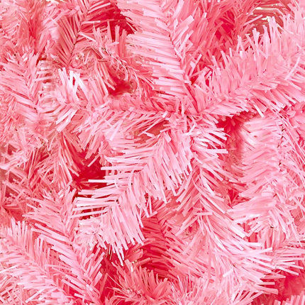Slim Christmas Tree with LEDs&Ball Set Pink 120 cm