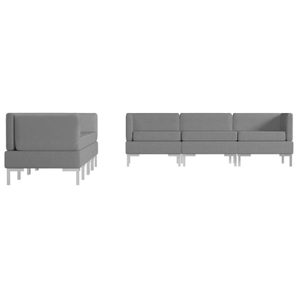 vidaXL 7 Piece Sofa Set Fabric Dark Grey