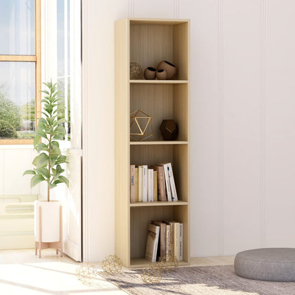 vidaXL Book Cabinet Sonoma Oak 40x30x151.5 cm Chipboard