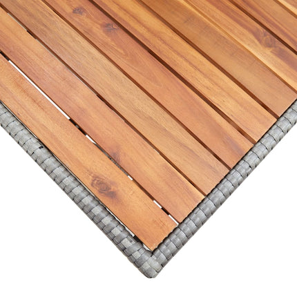 vidaXL Garden Table Grey 130x70x66 cm Solid Acacia Wood