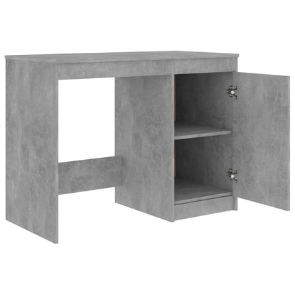 Desk Concrete Grey 140x50x76 cm Engineered Wood