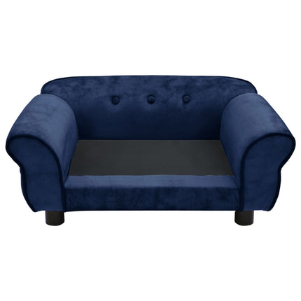 vidaXL Dog Sofa Blue 72x45x30 cm Plush
