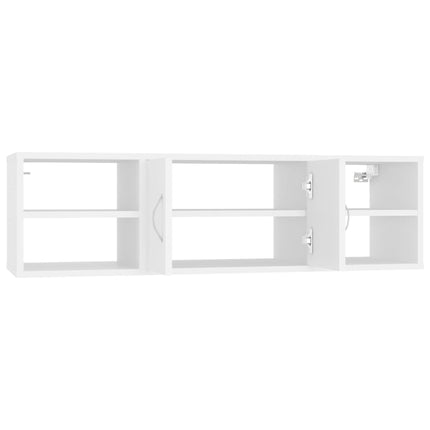 vidaXL Wall Shelf White 102x30x29 cm Chipboard