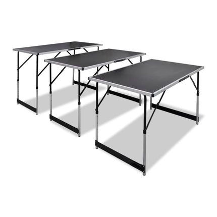 vidaXL Pasting Table 3 pcs Foldable Height Adjustable