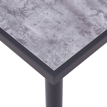 vidaXL Dining Table Black and Concrete Grey 160x80x75 cm MDF