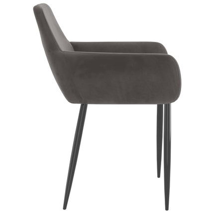 vidaXL Dining Chairs 6 pcs Dark Grey Velvet