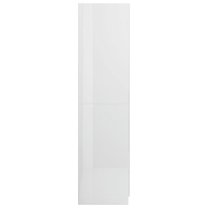 vidaXL Wardrobe High Gloss White 80x52x180 cm Chipboard
