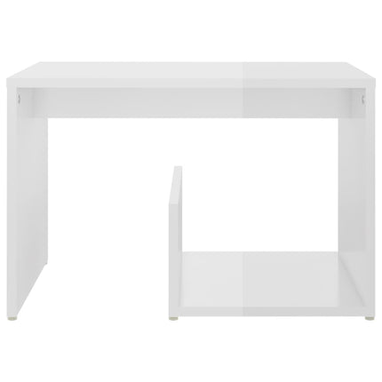 vidaXL Side Table High Gloss White 59x36x38 cm Chipboard
