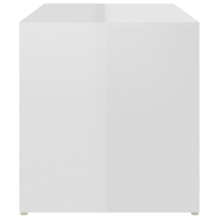 vidaXL Side Table High Gloss White 59x36x38 cm Chipboard