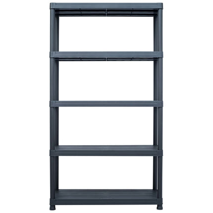 vidaXL Storage Shelf Rack Black 500 kg 100x40x180 cm Plastic