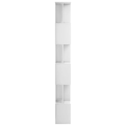 vidaXL Book Cabinet/Room Divider High Gloss White 80x24x192 cm Chipboard