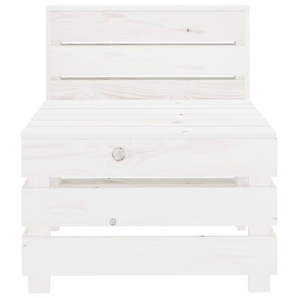 vidaXL 9 Piece Garden Lounge Set Pallets Wood White