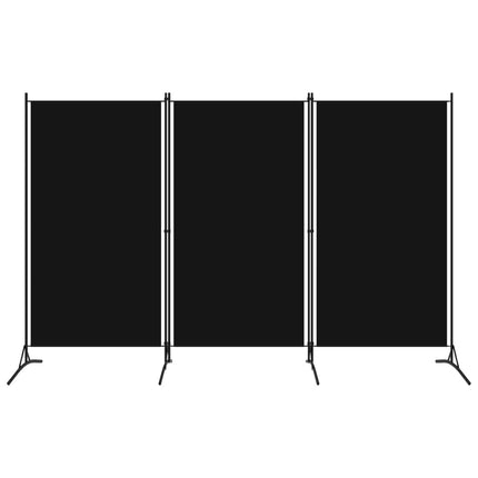 vidaXL 3-Panel Room Divider Black 260x180 cm