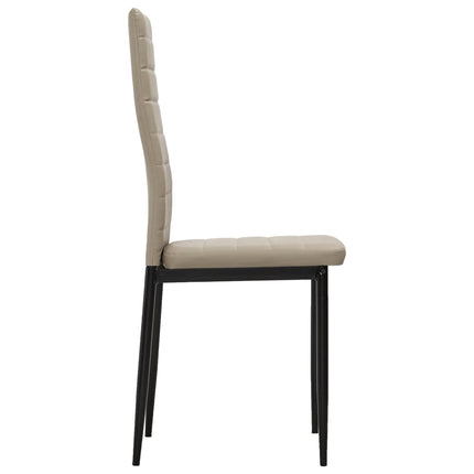 vidaXL Dining Chairs 2 pcs Cappuccino Faux Leather