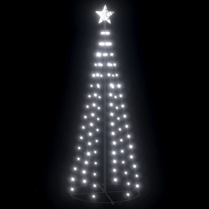 Christmas Cone Tree Cold White 100 LEDs Decoration 70x180 cm