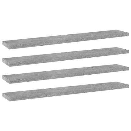 vidaXL Bookshelf Boards 4 pcs Concrete Grey 60x10x1.5 cm Chipboard